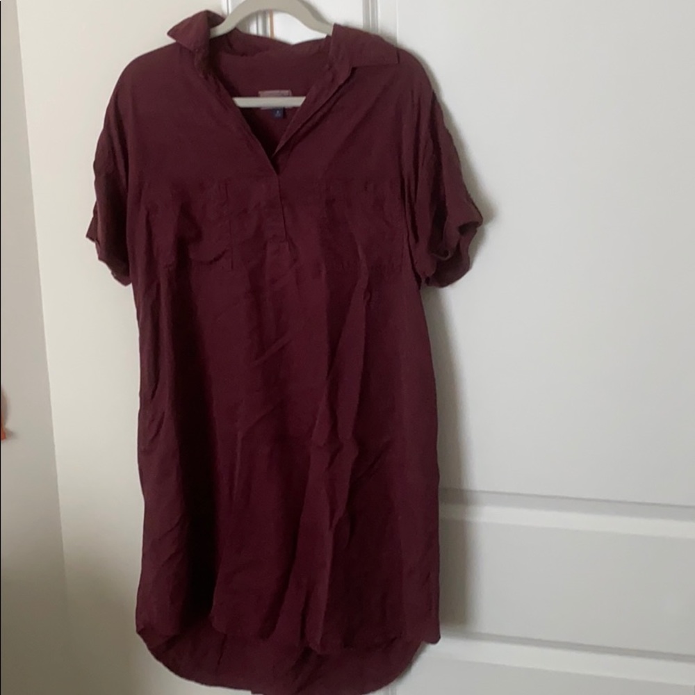 Maroon tunic dress